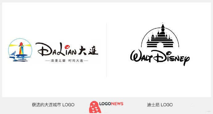 大连LOGO抄袭迪士尼