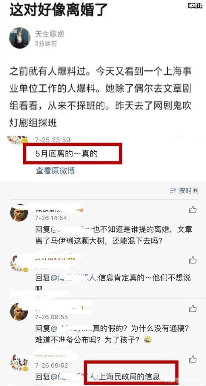 文章马伊琍被曝离婚