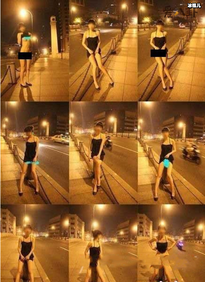 上海某年轻女子闹市裸拍