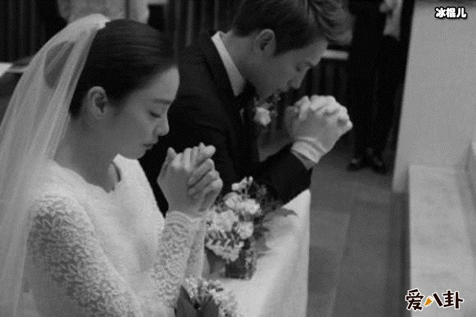rain与妻子结婚照