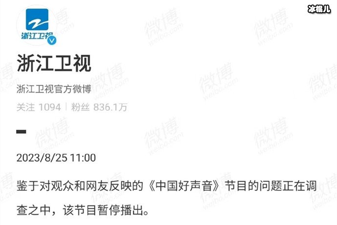 中国好声音暂停播出