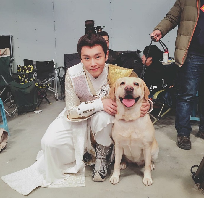 UNIQ组合李汶翰晒柴犬 喜欢猫狗被赞好暖男
